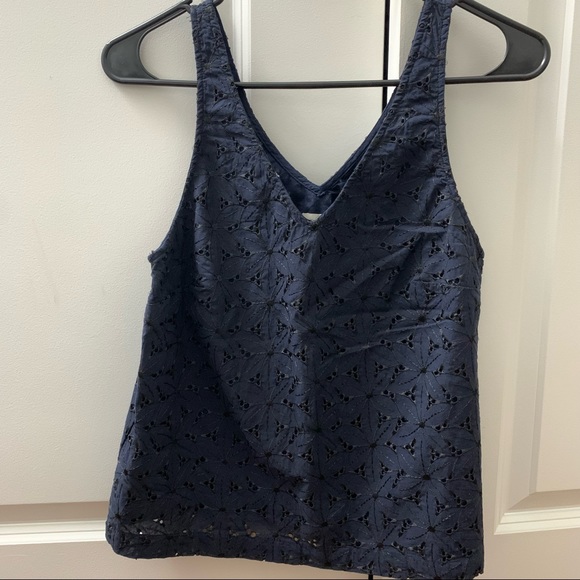 A New Day—Navy and Black Eyelet Tank Top—Size XS - Picture 2 of 10